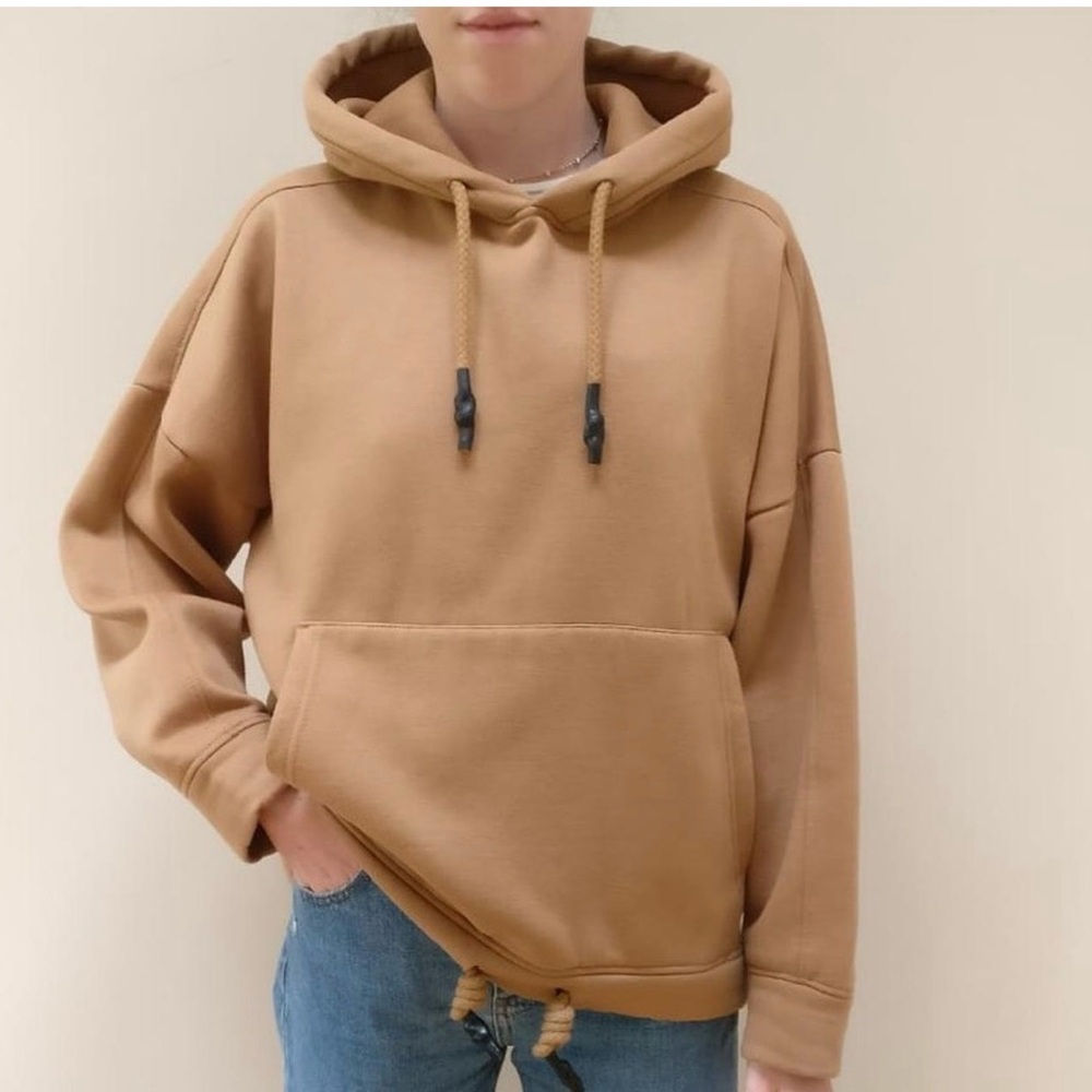 Zara Camel Hoodie Sweater